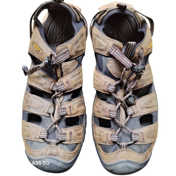 KEEN Mens Newport H2 Waterproof Hiking Sandals Size 12 Brown/Black Durable Outdo - Picture 1 of 7